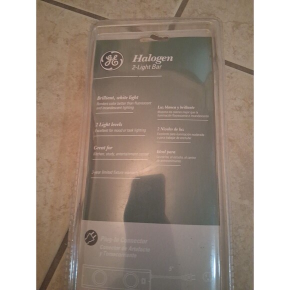 GE Halogen 2-Light Bar 13" Plug-In Under Cabinet Task Light – New Sealed – Model - Picture 5 of 7